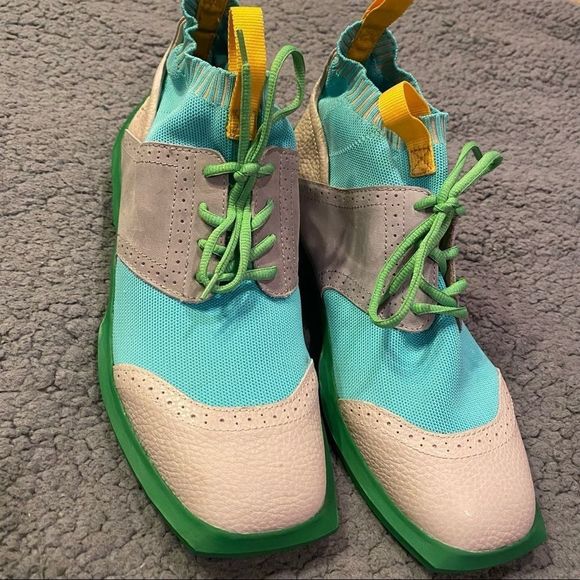 John Fluevog Aqua and Lime Sneakers - Picture 12 of 12